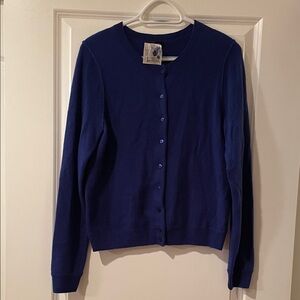 Only Mine  Cashmere Royal Blue Cardigan Sweater